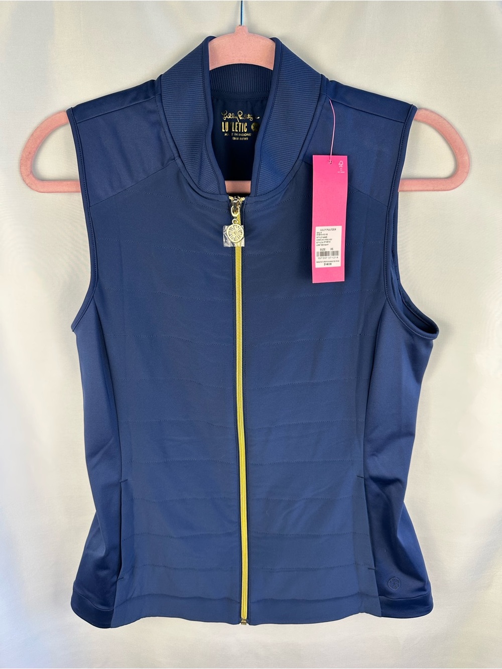 Lilly Pulitzer NWT, XS, kimberline hybrid vest, low tide navy, 014914412 XS